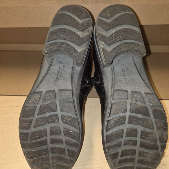 Clarks Riddle Avant Black Leather Ankle Boot Size 7 - Picture 7 of 7